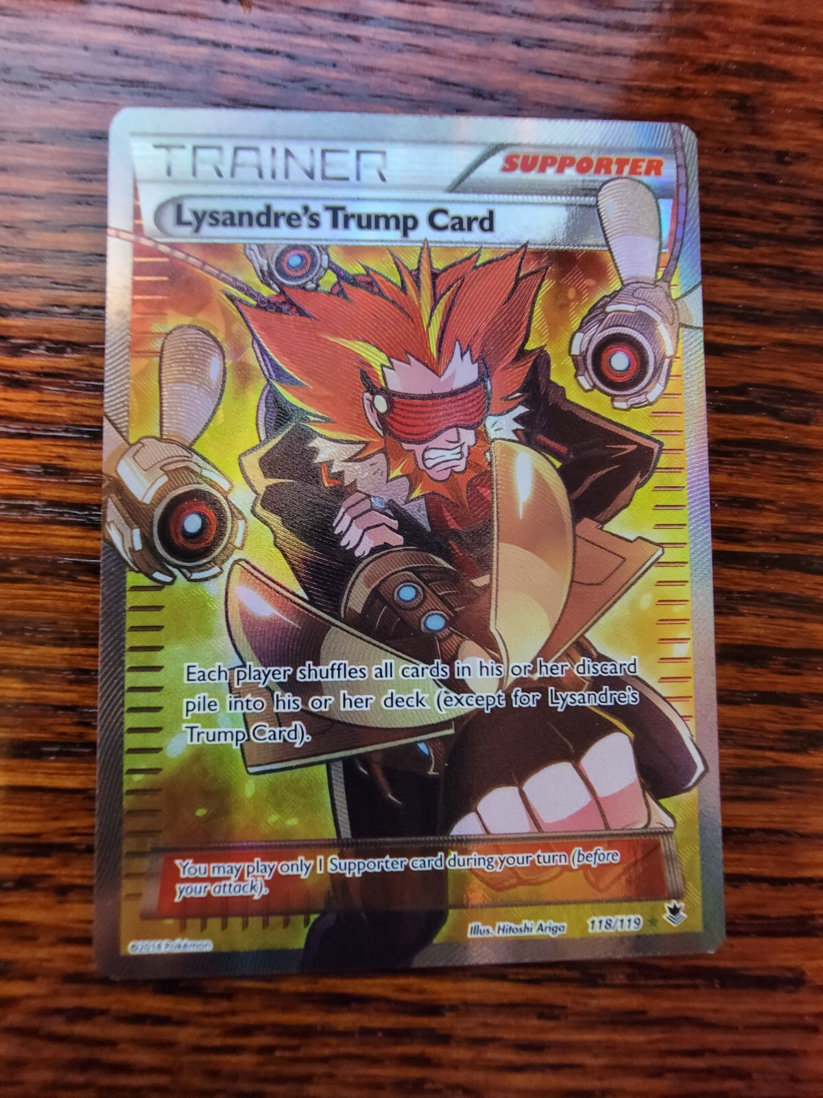 Lysandre’s Trump Card 118/119 Holo Ultra Rare Pokemon Card LP