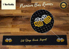 *New* Rubber Bar Mat Runner | Man Cave Ideas | Home Bar Accessories | Eat Sleep