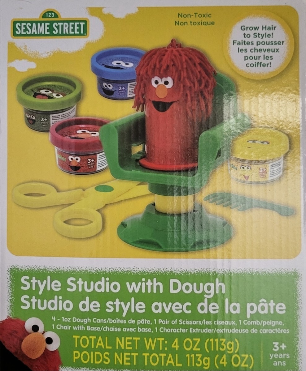 Sesame Street Style Studio with Dough, Chair, Comb, Scissors