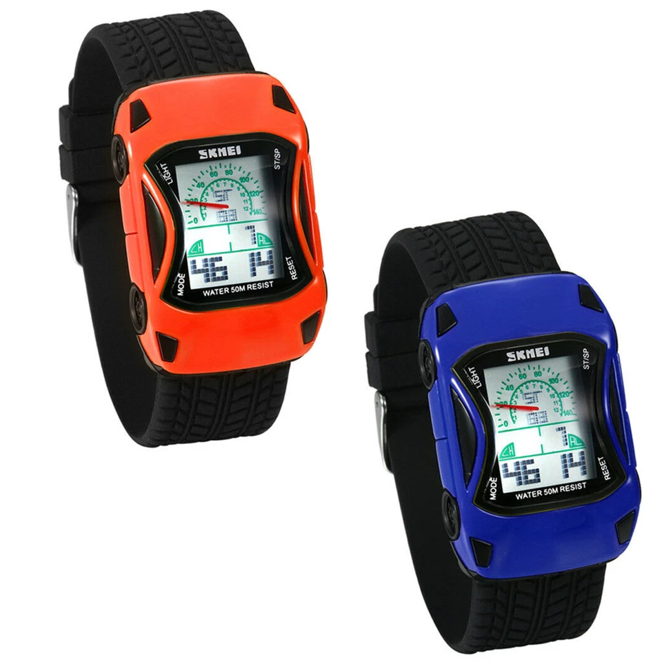 Reloj de pulsera digital multifunción en forma de coche para regalo infantil - Imagen 2 de 4