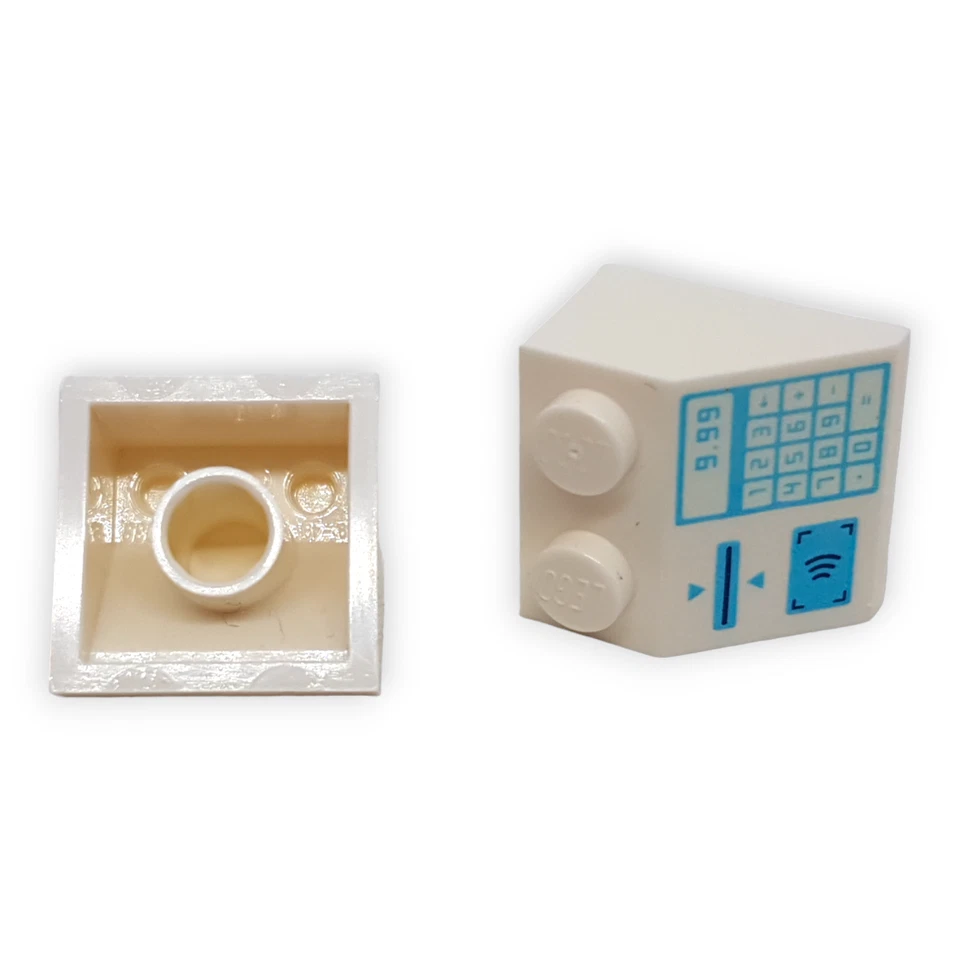 2x LEGO Kasse Schrägstein Bedruckt Weiß 2 x 2 45 Grad 6329696 Neuware Steine - Bild 4 von 4