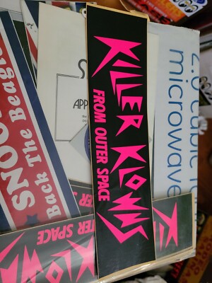 KILLER KLOWNS FROM OUTER SPACE PUNK ROCK SCI FI BUMPER STICKER PROMO 80S WEIRDO
