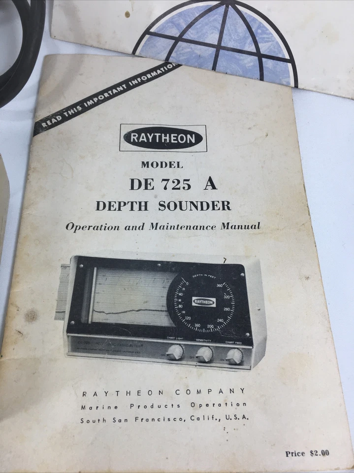 RAYTHEON DE725A Fathometer/Xtra Thermal Paper/Extra Needles/Owners Guide VINTAGE - Image 3 of 4
