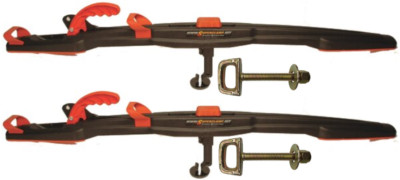 2 Superclamp II Snowmobile Trailer Tie Down Front W/4'' Deck Hook