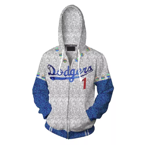 Rocketman Elton John Dodgers Baseball 3D Mantel Cosplay Hoodie Pullover Jacke Herren - Bild 2 von 7