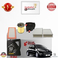 Inspektionskit Filter + ÖL Peugeot 207 1.6 HDI 110 FAP 80KW 109CV Von 2012->