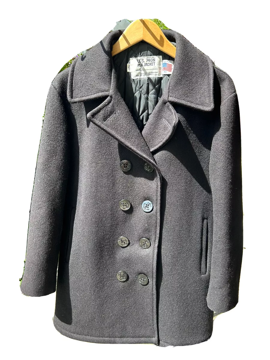 Wool Pea Coat Jacket US 740N Schott New York City size 40