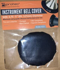Protec Instrument Bell Cover 3.75-5” Ideal for Trumpet Alto Bass Clarinet Sop...