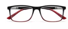 Magnifeye Reading Glasses, Blue Square Red Ombre Frame, 2.00 Magnification