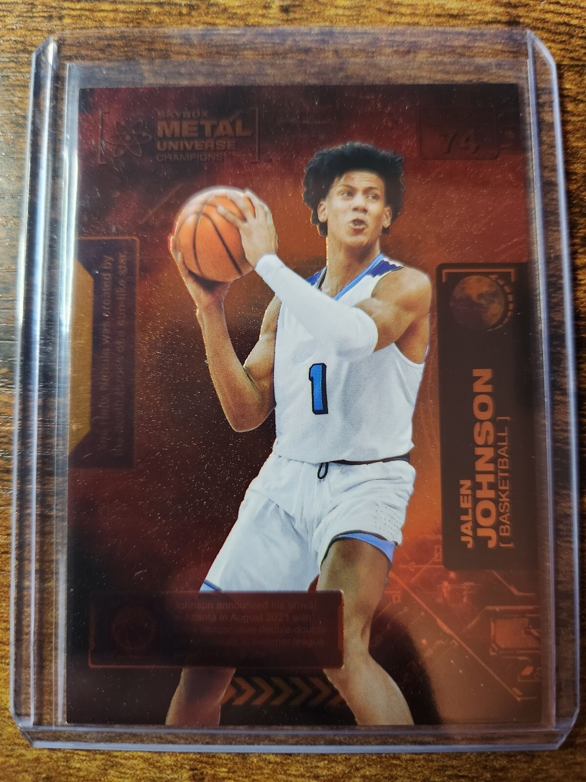 2021 Skybox Metal Universe Champions Jalen Johnson Copper Rookie RC #74 Hawks