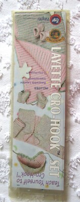 Boye Teach Yourself to Cro-Hook Layette Cro-Hook Set w Instructions *New*