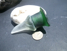 Sea Glass, Green Flower Like with a Clear Stem