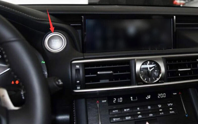 One-Click Startup Switch Cover For Lexus IS300 350 14-2019 Real Red Carbon Fiber — 第 4/4 张图片