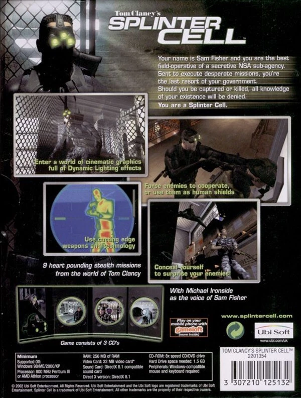 Tom Clancy's Splinter Cell PC Game 2003 Mission Pack Included Windows 10 11 - Image 2 of 4