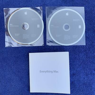 Vintage Software for  iMac;  OS X 10.6.2 with booklet; 2009