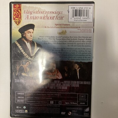 man パンフレット　DVD ミニフォト A Man for All Seasons (DVD, 1966) 43396180857| eBay