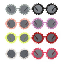 2022 Kids Girls Baby Children Flower Shaped Cute Round Sunglasses Toddler Shade