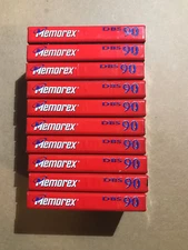 Set of 10 New Sealed Memorex DBS 90 Cassette Tape Made in China