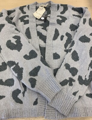Hem & Thread Leopard Cardigan Size Small BNWT