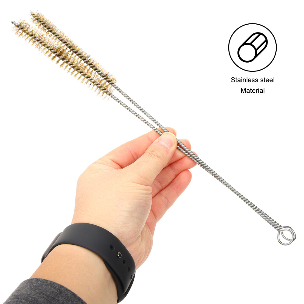 10Pcs Stainless Steel Wire Brushes For Cleaning Pipe Bore And