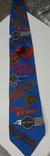VTG RM Style  Harley Davidson Decals  Motorcycles 100 Silk Necktie Tie Made USA
