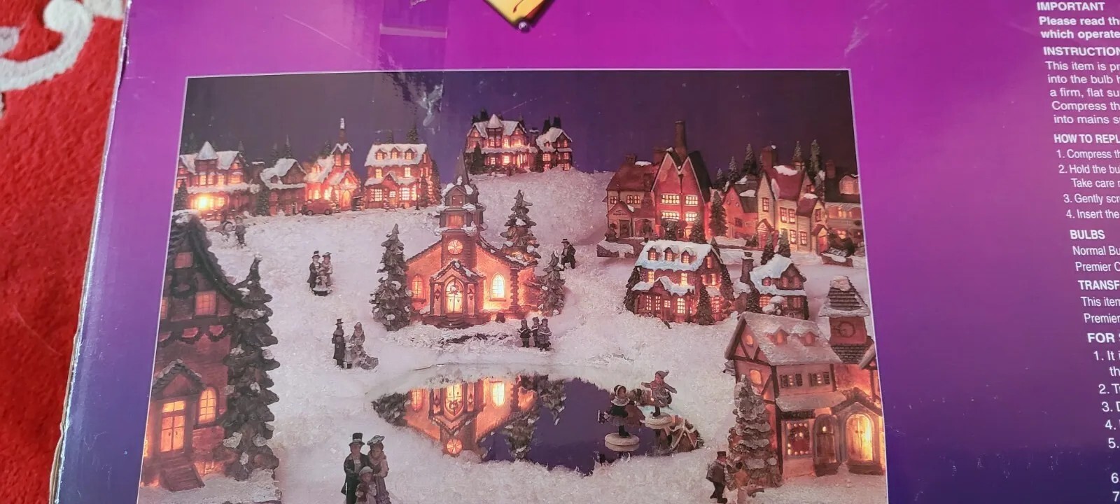 Vintage Premier Collectable Large Light up Christmas Village Scene