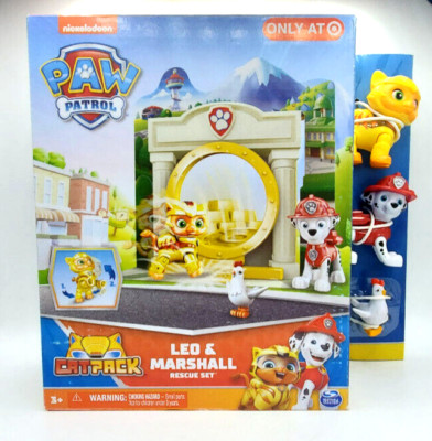 PAW Patrol Cat Pack Adventure Bay Bank Rescue Set with Leo & Marshall Figures