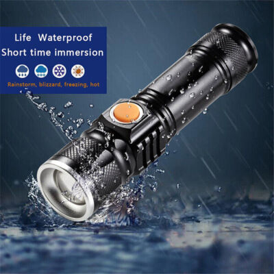 Super helle Taschenlampe LED 80000LM USB wiederaufladbare Fackel 18650 Akku #DE
