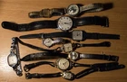 Job Lot of 10 Vintage Mechanical Watches. Longines, Timex, Bulova, Rotary