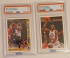 Upper Deck Michael Jordan 2 card Lot NBA All-Star PSA 7 #69 #48 1991 Basketball