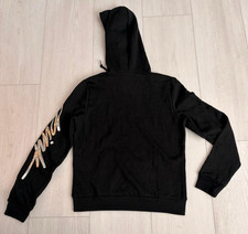 NWT Victoria s Secret PINK Graphic Bling Logo Hoodie Sz S Black Silver