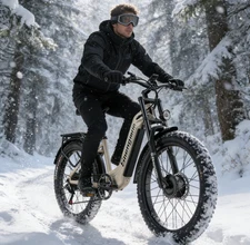 ELECTRIC BIKE 2×1000W 48V EBIKE DUAL MOTORS 26'' MOUNTAIN BIKE FAT TIRE US