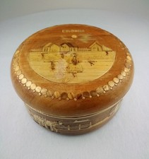 Vintage Colombia Set Of 6 Detailed Marquetry ...