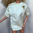 Mattel Barbie Doll White Medical Scrub Top Caduceus Pin Vintage Career Outfit