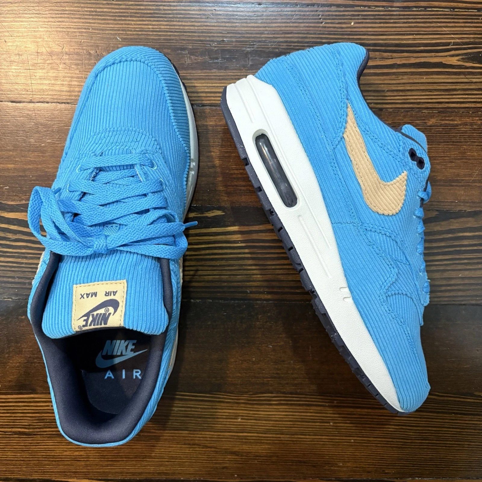 Nike Air Max 1 PRM Corduroy Baltic Blue Sesame FB8915-400 Size 9.5