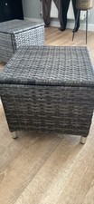 Solid Rattan Cube Storage Box Table On Legs