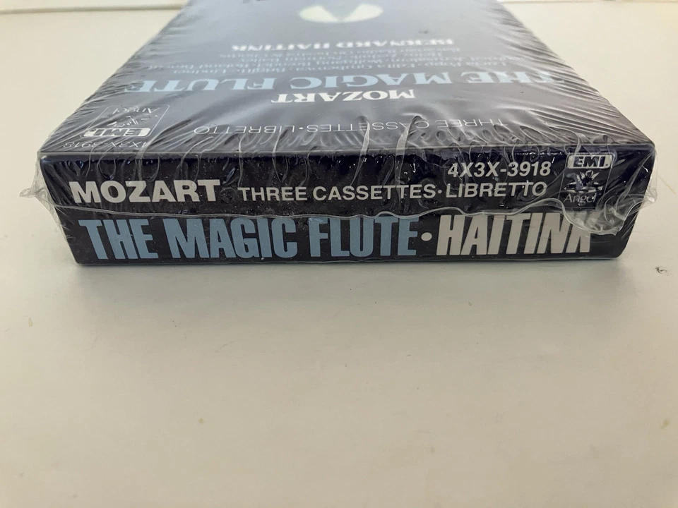 Mozart The Magic Flute 1981 Box Set x3 Cassettes Philips 4X3X-3918 Unsealed - Image 4 of 4