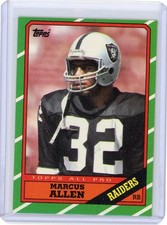 1986 TOPPS MARCUS ALLEN #62 LOS ANGELES RAIDERS HOF AS SHOWN FLAT $1 SHIPPING
