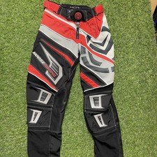 Moose Racing Motocross Pants Mens 28 Black Red USA Adjustable Waist Padded