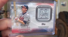 2021 Topps - Topps 70th Anniversary Manufactured Logo Patches Chipper Jones...