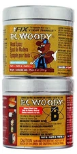 PC Products PC-Woody Wood Repair Epoxy Paste, Two-Part 6oz in Two Cans, Tan