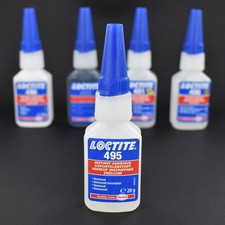5 Bottles Henkel Loctite 495 Instant Adhesive Super Glue Clear Color x 20g