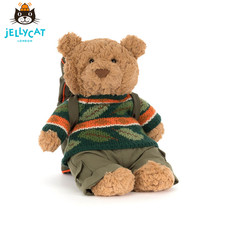 Jellycat Bartholomew Bear Hiking Outfit Plush Removable sleeping bag With Tags