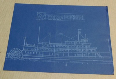 1984 Naval architect Print of the Steamer Portland after Rebuild Port of Portlad