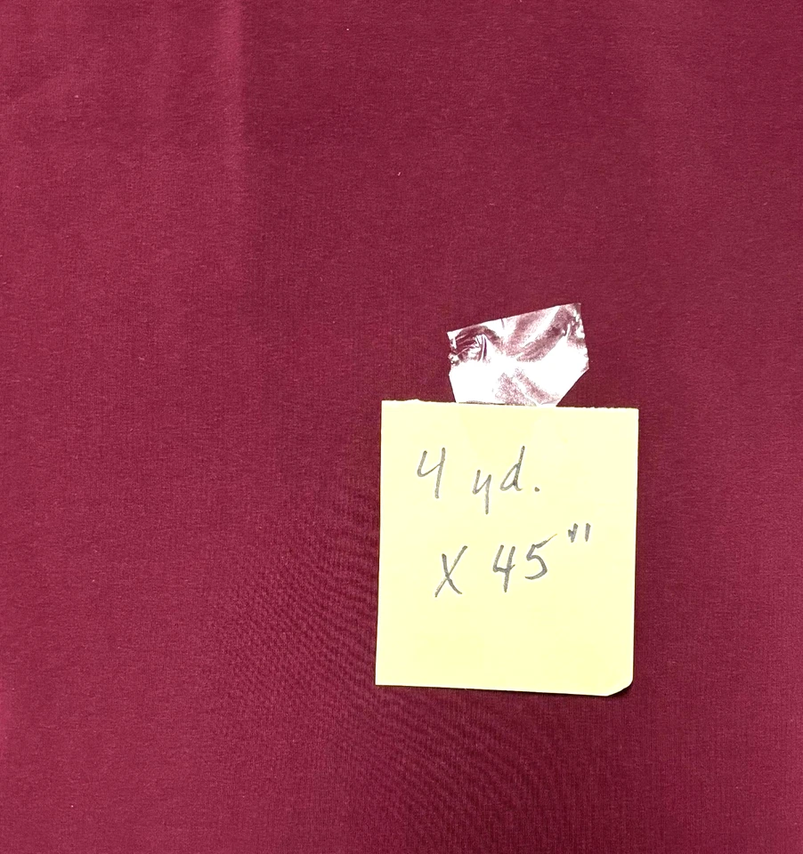 Tela de coser mezcla seda vino oscuro 4 yardas x 45" nueva Foto 2 de 2