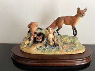 Border Fine Arts: ''Fuchs und Familie'' (1983) Limited Edition (184/150) Ein seltener Fund!