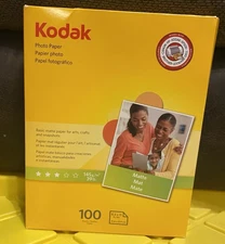 Kodak Photo Paper Matte 8-1/2 x 11 Inches 100 Sheets