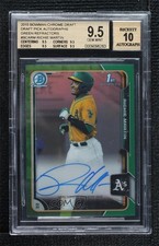 2015 Bowman Draft Green Refractor 58/99 Richie Martin BGS 9.5 GEM MINT Auto 8we