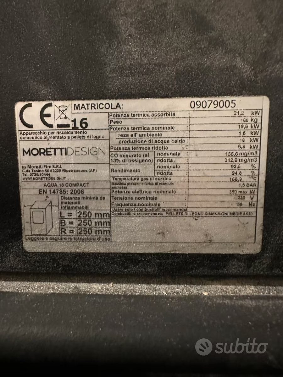 pellet stoves hydro for sale Moretti design made in italy