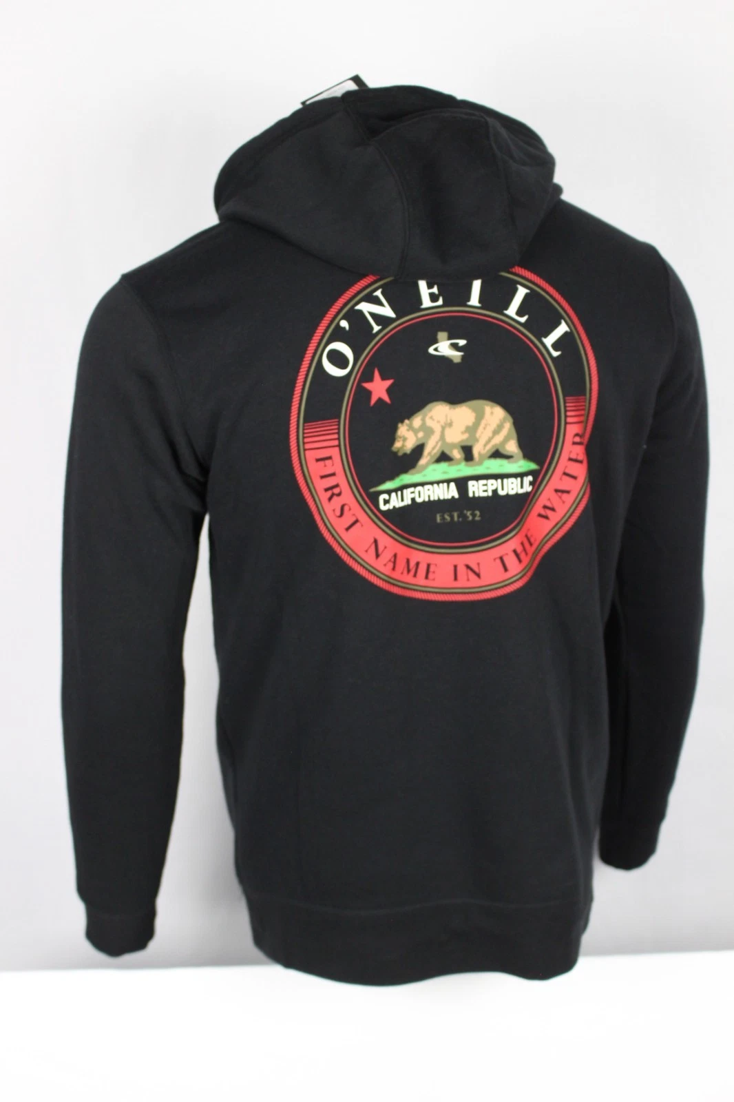 O'neill Men's Cali Marquee Pullover Graphic Hoodie California Bear Black